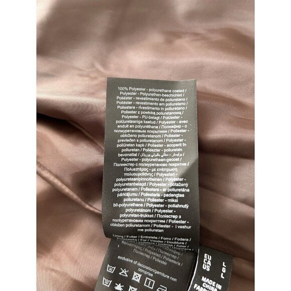 Vero Moda Olivia Faux Leather One Button Blazer in Coffee Bean Pockets Size L - Picture 7 of 11